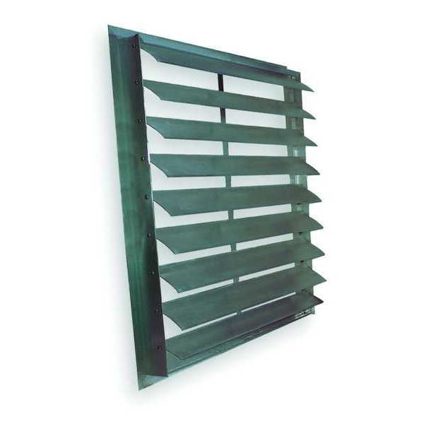 36 in Backdraft Damper / Wall Shutter, 36-1/2 in x 36-1/2 in