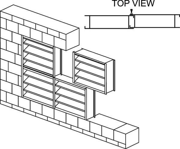 Louver, Wall Opening 36x48In, Galvannealed