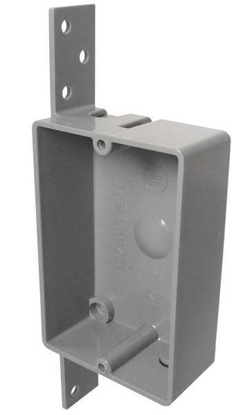 Electrical Box, Shallow, w/Bracket, PVC