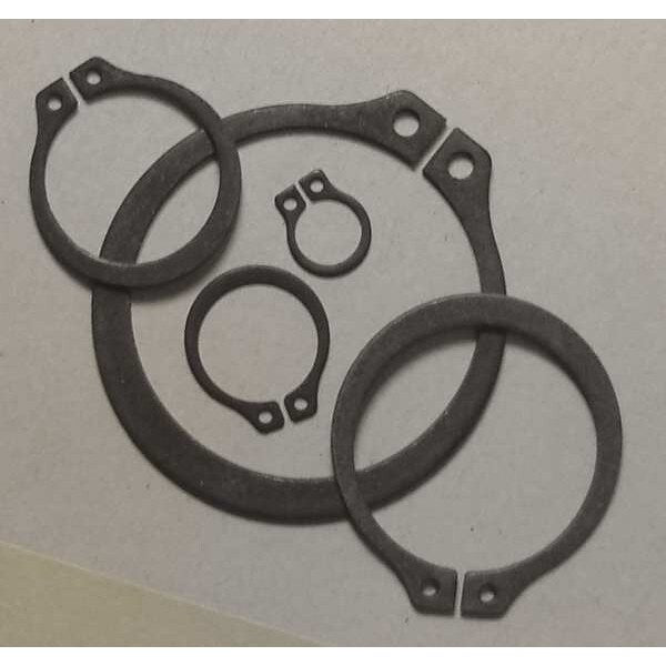 External Retaining Ring Assortment, Steel, Phosphate Finish, 12 Sizes