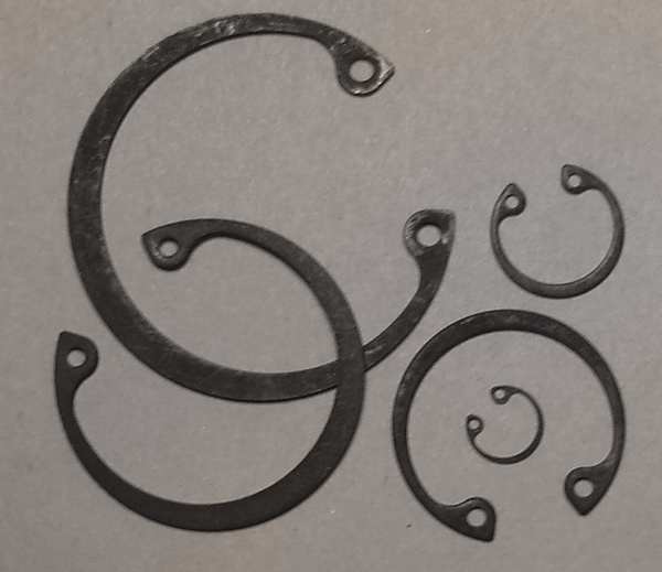 Internal Retaining Ring Assortment, Steel, Phosphate Finish, 12 Sizes
