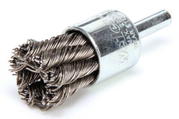 Knot Wire End Wire Brush, Steel, 3/4