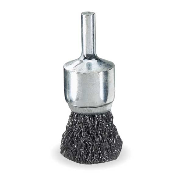 Crimped Wire End Wire Brush, Steel, 3/4