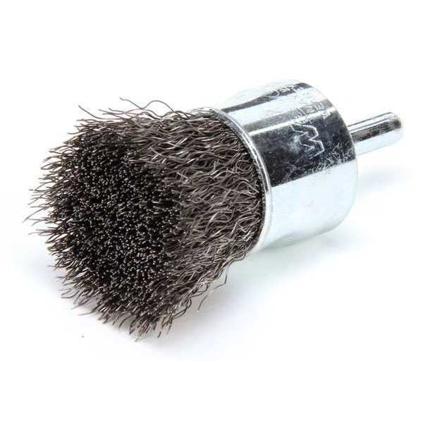Crimped Wire End Wire Brush, Steel, 1