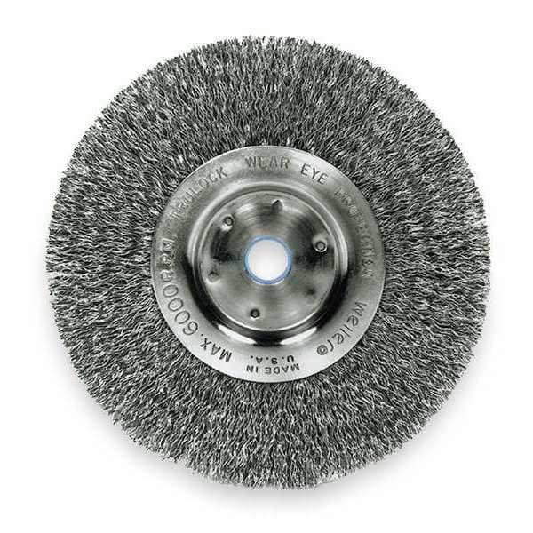 Crimped Wire Wheel Wire Brush, Threaded Arbor