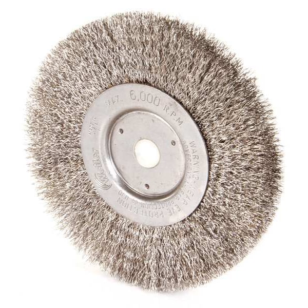Crimped Wire Wheel Wire Brush, Threaded Arbor