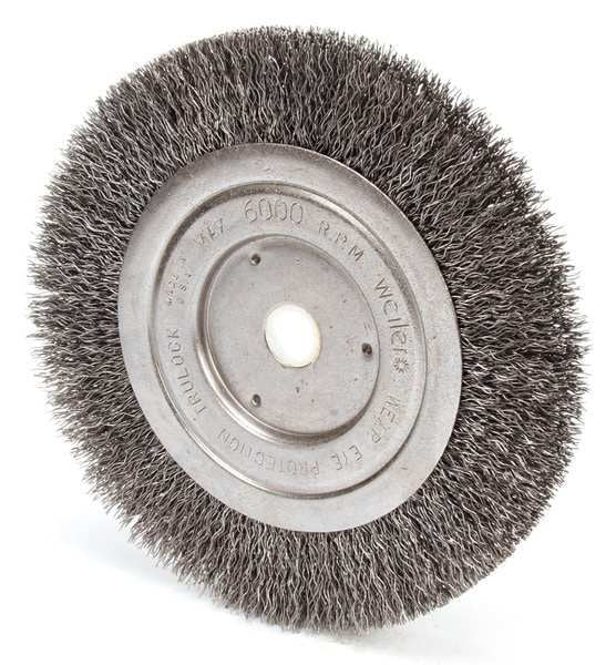 Crimped Wire Wheel Wire Brush, Threaded Arbor