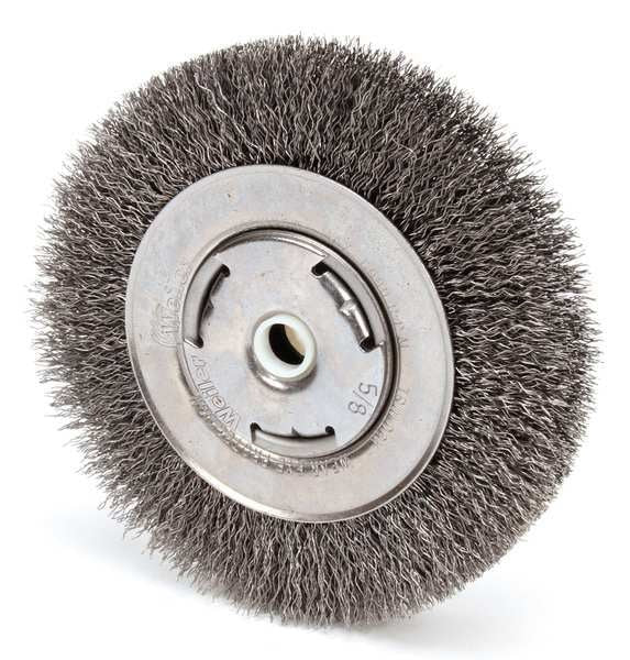 Crimped Wire Wheel Wire Brush, Threaded Arbor