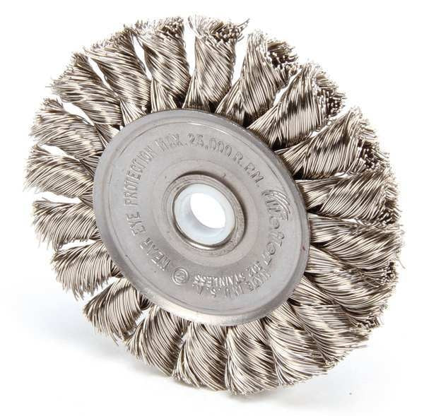 Twist Wire Wheel Wire Brush, Threaded Arbor