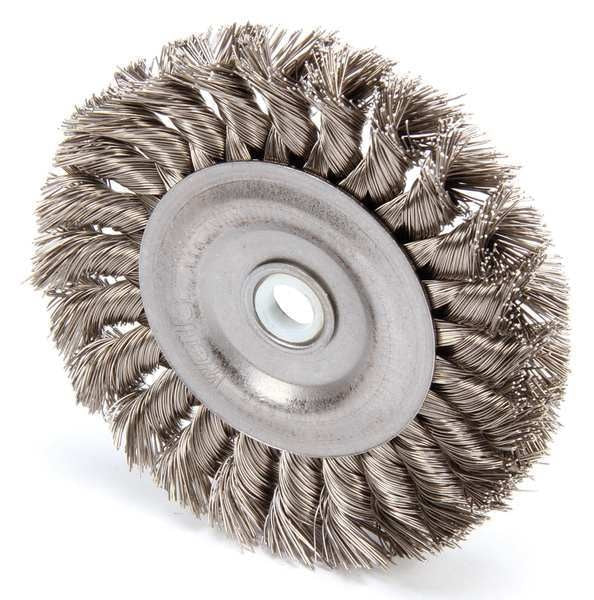 Twist Wire Wheel Wire Brush, Arbor, 4