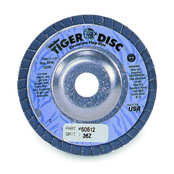 Arbor Flap Disc, 4-1/2, 36, Extra Coarse