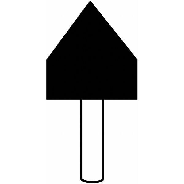 Gemini Vitrified Mounted Point, 1-1/4 x1-1/4in, 60G