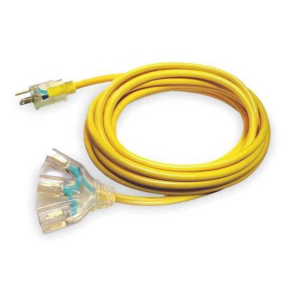 10 ft. 14/3 3-Outlet Lighted Extension Cord SJTOW