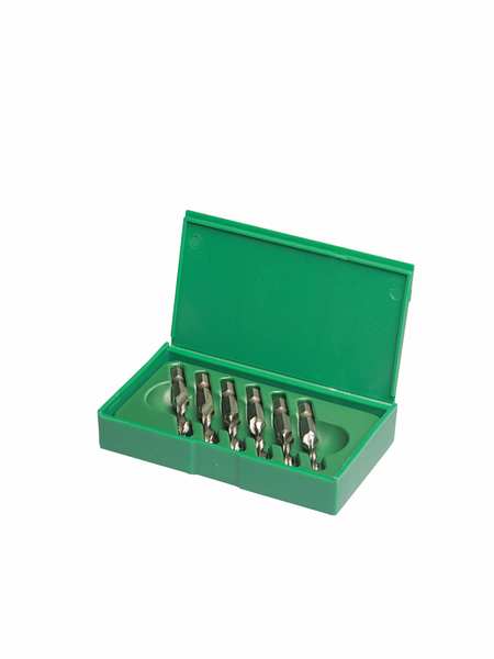 Drill/Tap/Countersink Set, SAE, 6 Piece