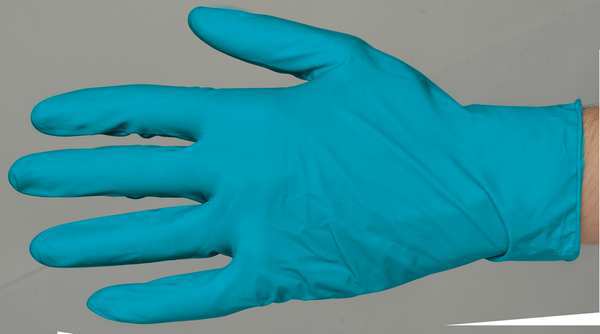 TouchNTuff, 9 1/2 in Chemical Resistant Gloves, Nitrile, Powder-Free, Medium (8), 5 mil, 100 Pack
