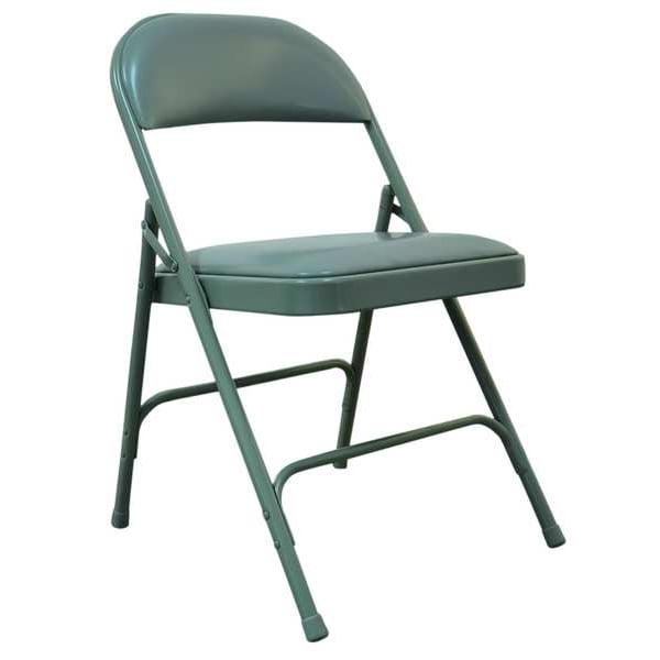 Steel Chair with Vinyl Padded, Gray