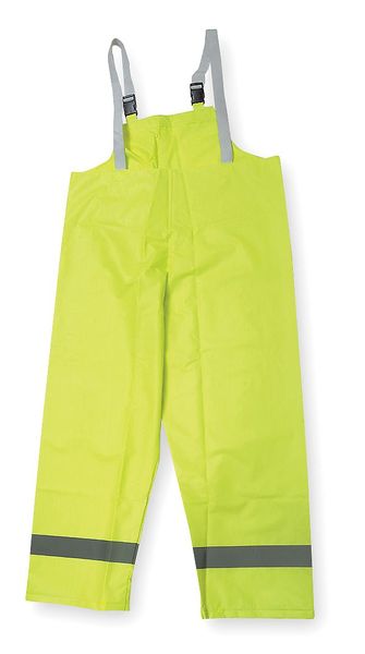 Hi-Vis Rain Bib Overall, Yellow/Green, M