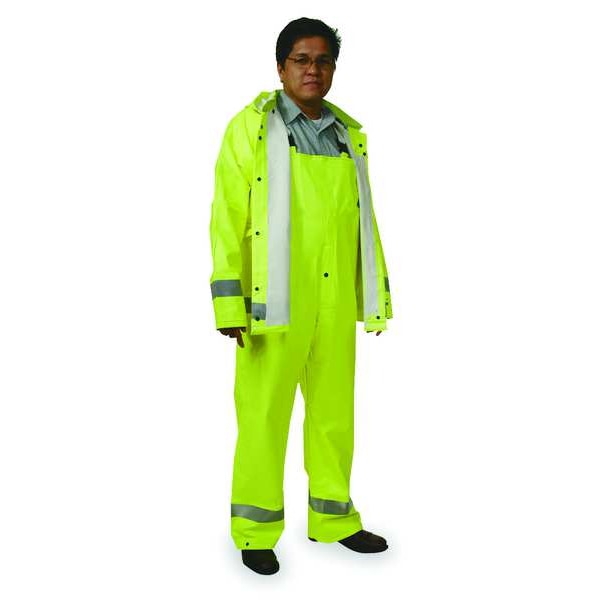 Jacket w/Detach Hood, Hi-Vis Yellow/Green, 3XL