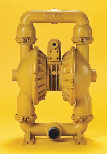 Double Diaphragm Pump, Aluminum, Air Operated, PTFE, 155 GPM