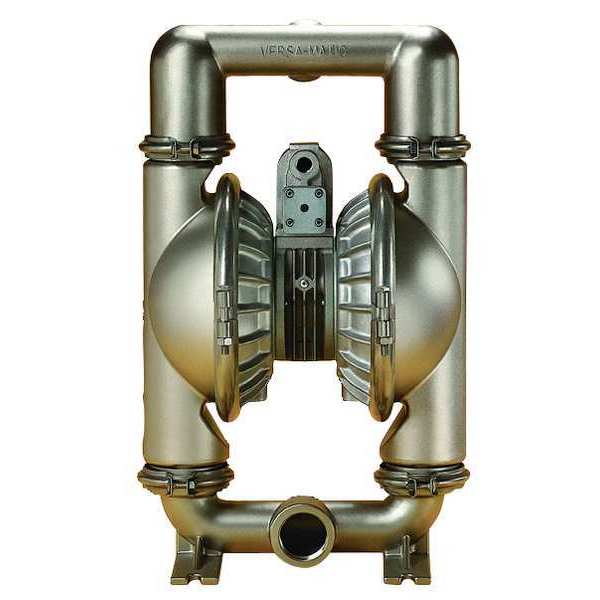 Double Diaphragm Pump, Stainless steel, Air Operated, PTFE, 155 GPM