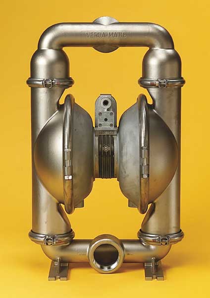 Double Diaphragm Pump, Stainless steel, Air Operated, Santoprene