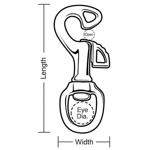 Slide Bolt Spring Snap, L 3 5/8 In