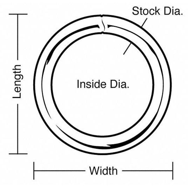 Connector, Welded Ring, Steel, Cap 450 lb