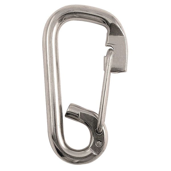 Spring Snap, HD, Steel, L 3 3/16 In, Snap Opening: 9/16 in