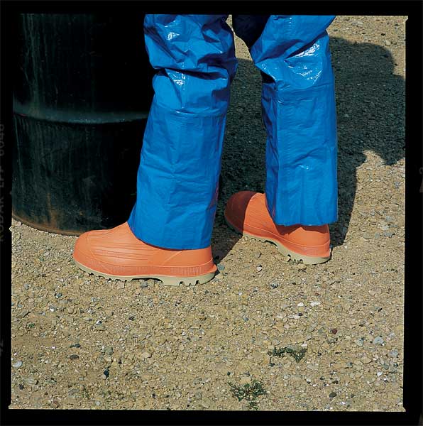 Size 7 Men's Steel Rubber Boot, Orange