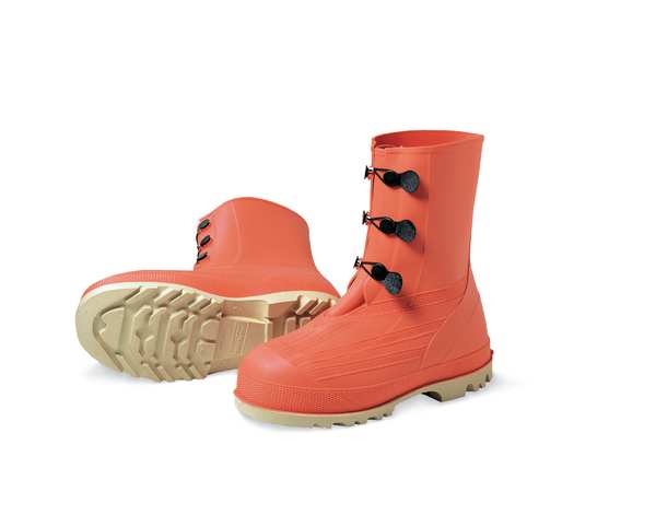 Size 11 Men's Steel Rubber Boot, Orange