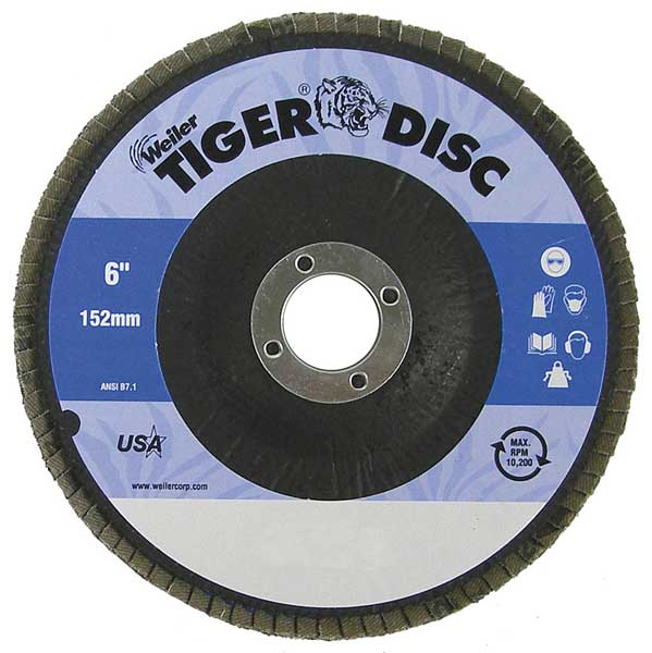 Arbor Mount Flap Disc, 6in, 40, Coarse