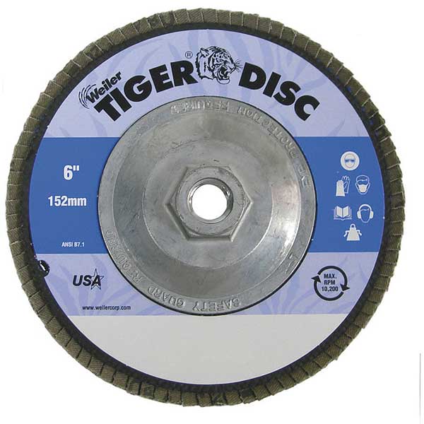 Arbor Mount Flap Disc, 6in, 80, Medium