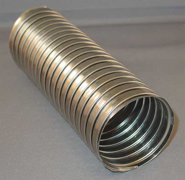 Metal Exhaust, ID 5 In, OD 5 3/16 In