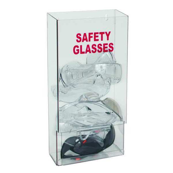 Prot Eyewear Disp, Stk, Clr, PETG, Wall Mtg