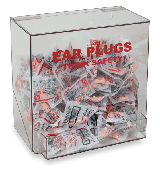 Reusable Ear Plugs with Dispenser, Table Top, Wall Mount, Capacity: 200 Pairs