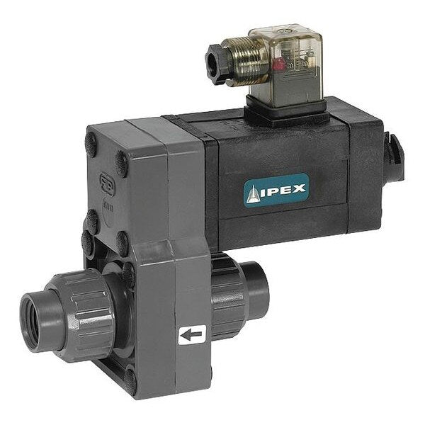 120V AC PVC Solenoid Valve, Normally Closed, 1/2 in Pipe Size