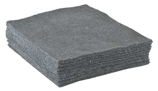 Sorbents, 21 gal. Universal Absorbed, Gray, Renewable Natural Fibers, 100 PK