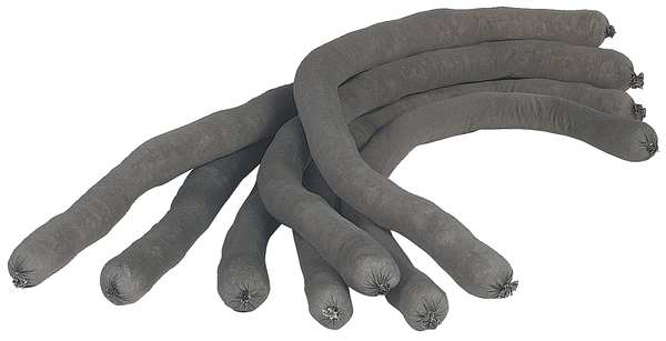 Sorbents, 21.3 gal/pk; 0.5325 gal/sock, Universal Absorbed, Gray, Polypropylene, 40 PK