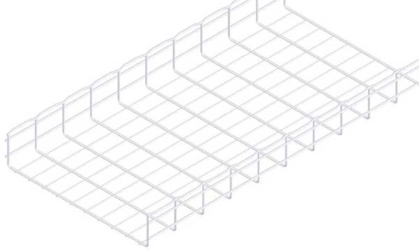 Wire Mesh Cable Tray, 20x4In, 10 Ft