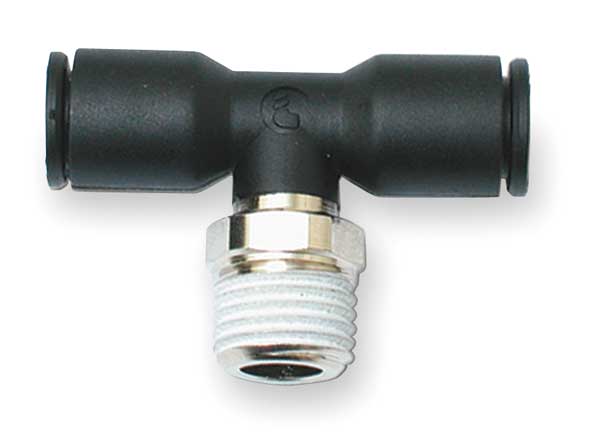 Male Tee, Tube 4mm, Pipe 1/4 In, PK10