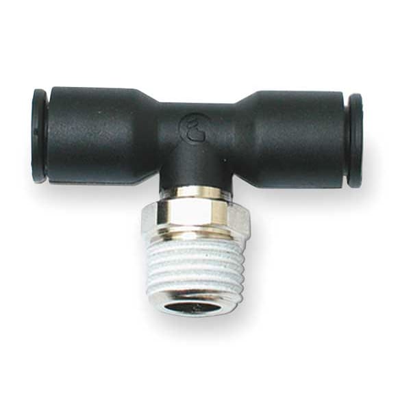 Male Tee, Tube 1/4In, Pipe 1/4In, PK10