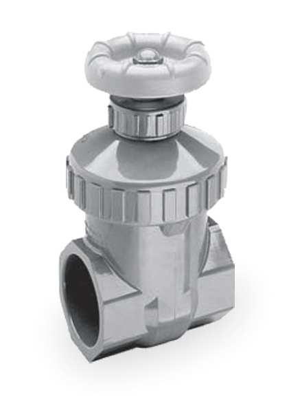 Gate Valve, 1/2 In., Socket Weld, PVC
