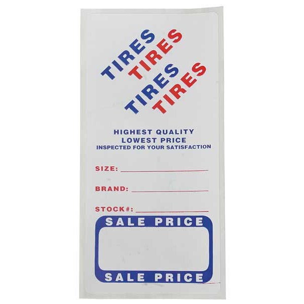 Adhesive Tire Lbl, Roll, Paper, PK500