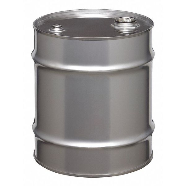 Closed Head Transport Drum, 304 Stainless Steel, 30 gal, Unlined, Silver