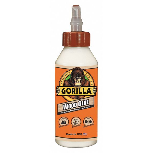 Wood Glue, Wood Glue Series, Natural Tan Wood, 24 hr Full Cure, 8 oz, Bottle