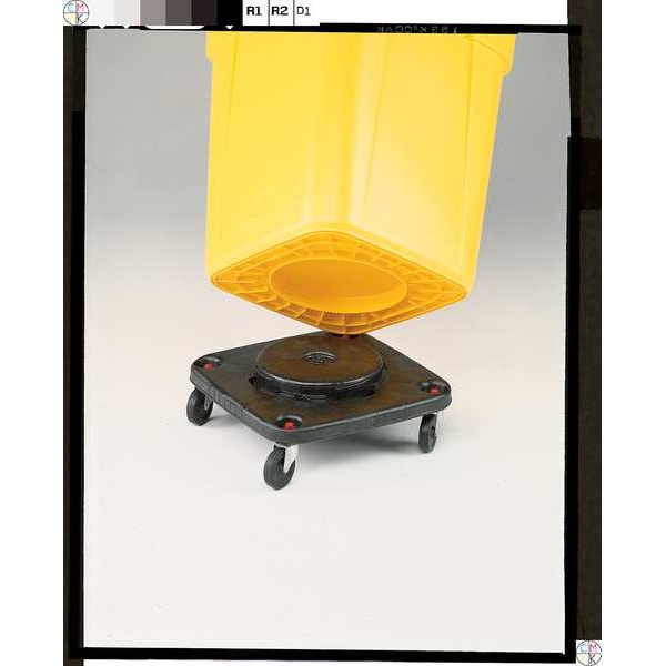 Brute Container Dolly, 250 lb., Fits 40 gal.