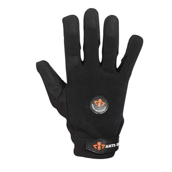 Anti-Vibration Gloves, S, Black, PR
