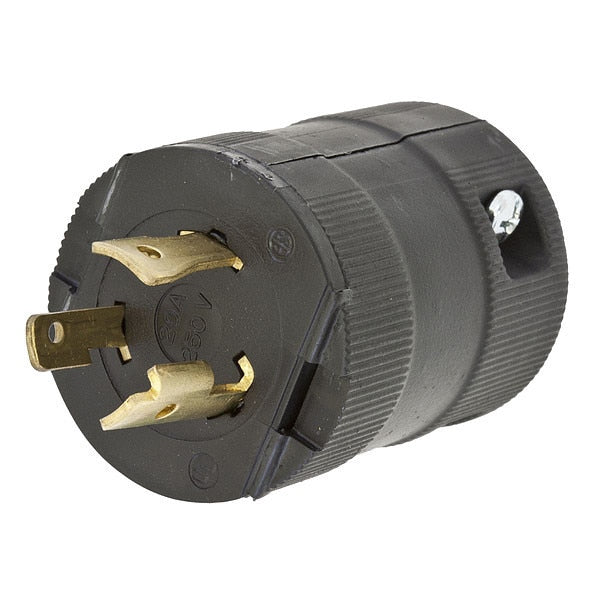 20A Locking Plug 2P 3W 250VAC L6-20P BK