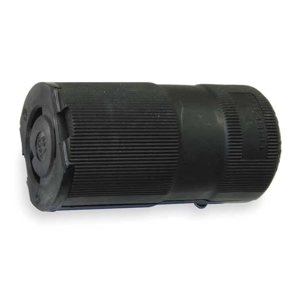 30A Midget Locking Connector 2P 3W 240VAC L6-30R BK