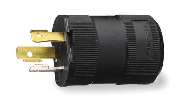 15A Midget Locking Plug 2P 3W 120VAC L5-15P BK